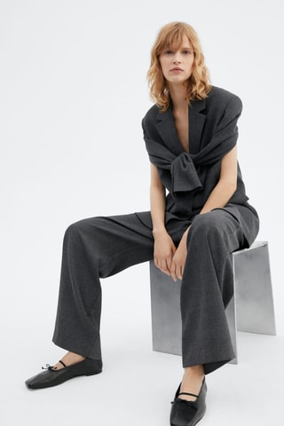 Ballerines cuir bout carré - Noir