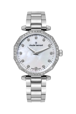 Montre à quartz en acier Dress Code - Argenté et blanc