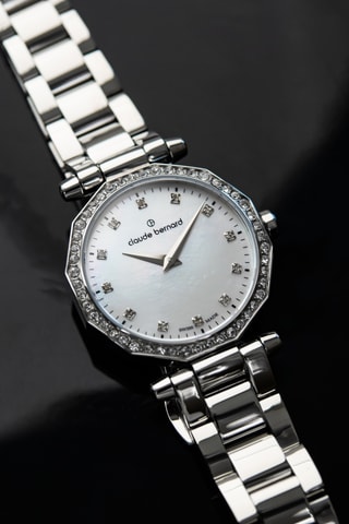 Montre à quartz en acier Dress Code - Argenté et blanc