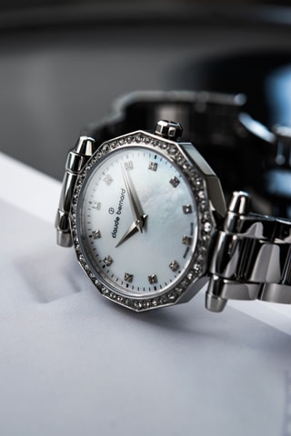 Montre à quartz en acier Dress Code - Argenté et blanc