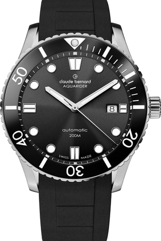 Montre automatique en caoutchouc Aquarider - Noir
