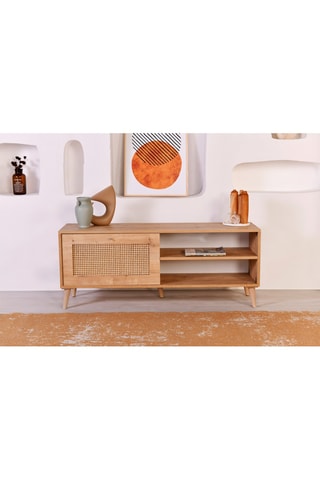 Meuble TV 1 porte Hazeran 140 - Imitation bois