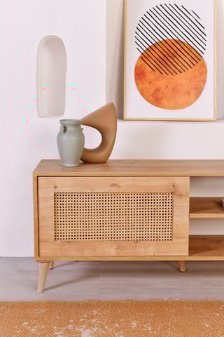 Meuble TV 1 porte Hazeran 140 - Imitation bois