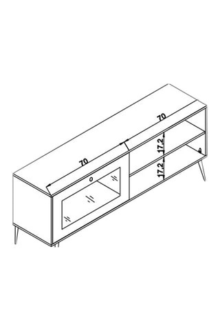 Meuble TV 1 porte Hazeran 140 - Imitation bois
