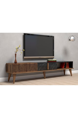 Meuble TV 2 abattants - 180 x 40 x 35 cm