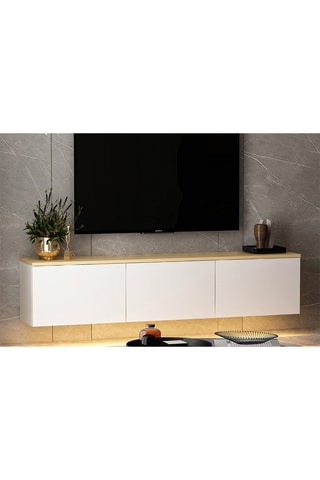 Meuble TV 3 abattants Neon - 160 x 35 x 32 cm