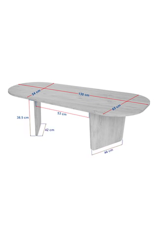 Table basse Ovalis - 130 x 40 x 65 cm