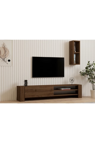 Meuble TV et étagère murale Naz - 2 pièces