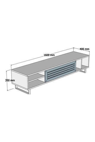Meuble TV 1 abattant Imitation bois et anthracite