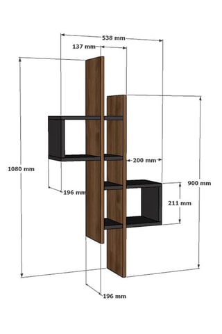 Etagère murale - 53,8 x 19,6 x 108 cm