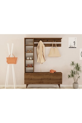 Meuble d'entrée 2 abbatants - 120 x 161,8 x 35 cm