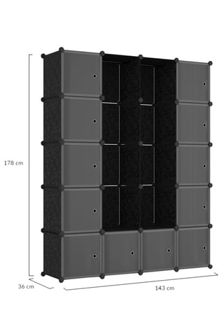 Armoire de rangement multifonctions - 143 x 178 x 36 cm