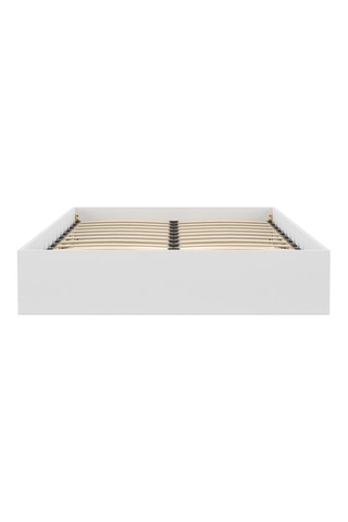 Lit coffre Malta en bois blanc avec sommier 160x200cm