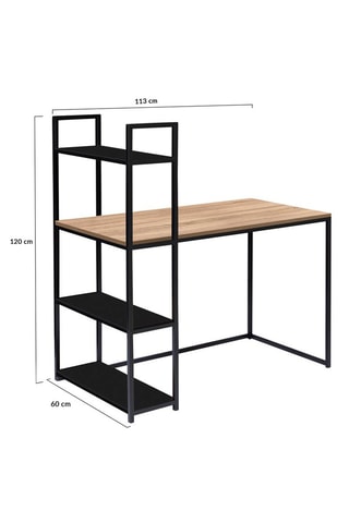 Bureau bibliothèque Manhattan - 113 x 120 x 64 cm