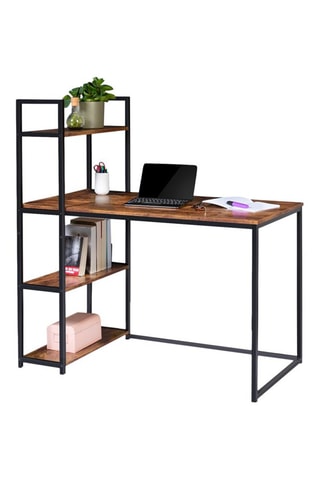 Bureau bibliothèque 2-en-1 Elize - 113 x 120 x 64 cm