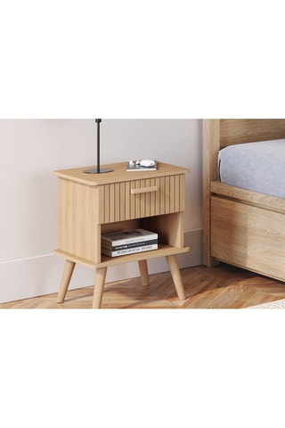 Tables de chevet Albane avec 1 tiroir et 1 niche - lot de 2