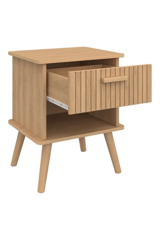 Tables de chevet Albane avec 1 tiroir et 1 niche - lot de 2