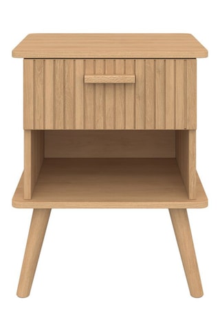 Tables de chevet Albane avec 1 tiroir et 1 niche - lot de 2