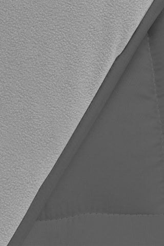 Couette extra chaude réversible grise 200x200cm - polyester 400 g/m2