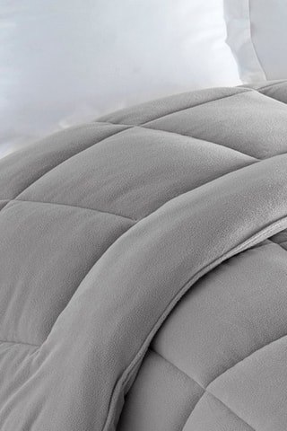 Couette 400GSM polaire biface gris - 240x260cm