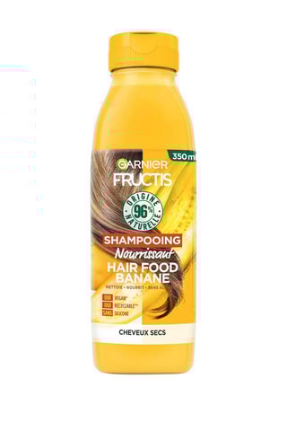 Champô nutritivo vegan Hair Food - Banana - Cabelos secos - 350 ml