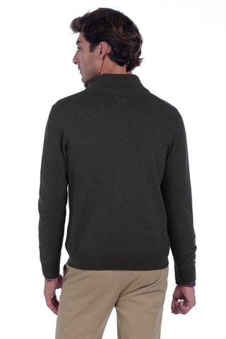 Casaco de malha - Verde-escuro