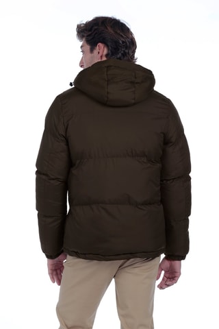 Parca com capuz - Verde-escuro