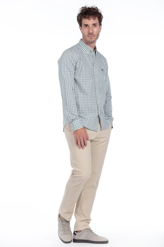 Camisa - Verde-claro e branco