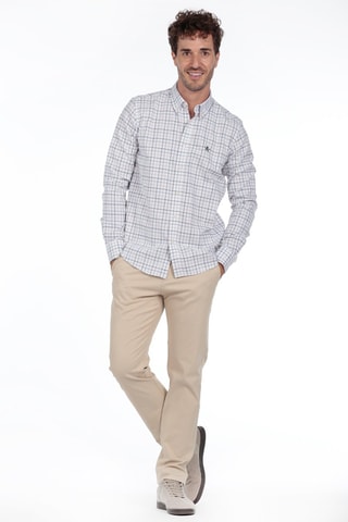 Camisa - Branco e bege