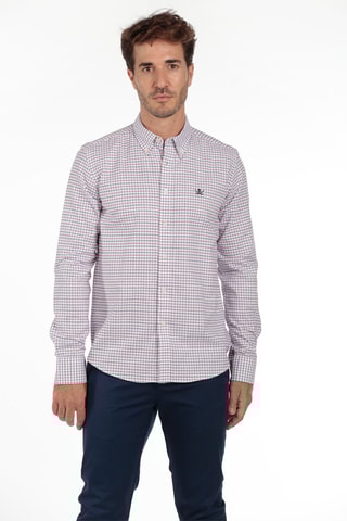 Camisa - Branco, azul e vermelho