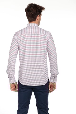 Camisa - Branco, azul e vermelho