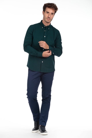Camisa - Verde e azul-marinho
