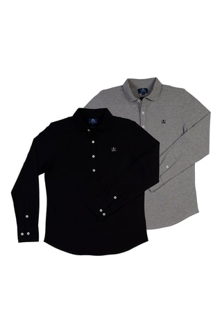 2 polos - Preto e cinzento