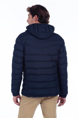 Blusão com capuz - Azul-marinho