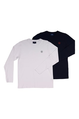 2 t-shirts - Branco e azul-marinho