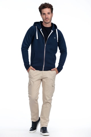 Sweat com capuz - Azul-marinho