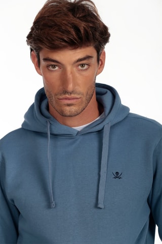 Sweat com capuz - Azul