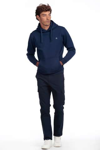 Sweat com capuz - Azul-marinho