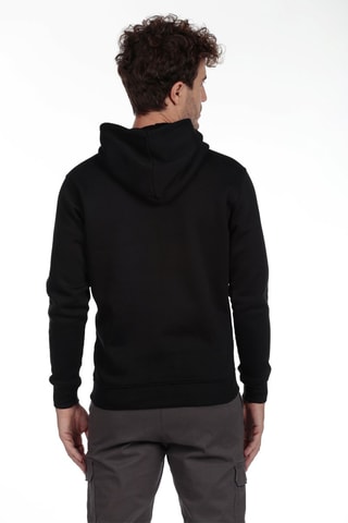 2 sweats com capuz - Preto e verde-escuro