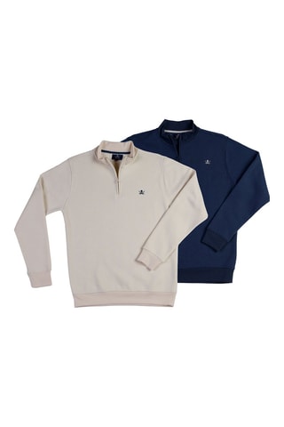 2 sweats - Azul-marinho e cru