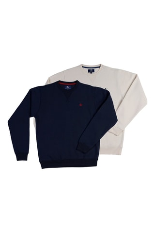 2 sweats - Azul-marinho e cru