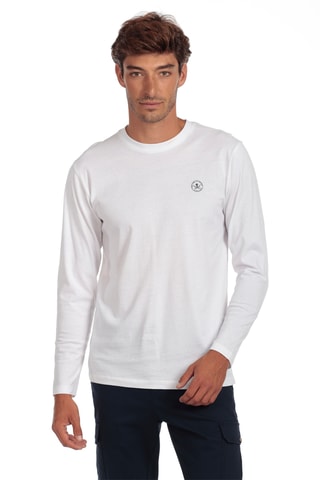 4 t-shirts regular - Azul-marinho e branco