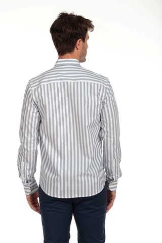 3 camisas regular - Azul e branco