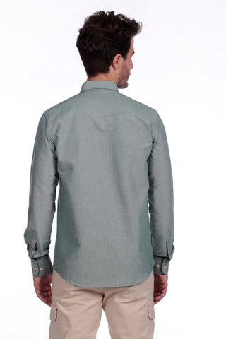 3 camisas regular - Verde e azul-marinho