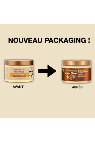 Creme hidratante Creme of Nature® com Mel Cabelo encaracolado - 340 ml