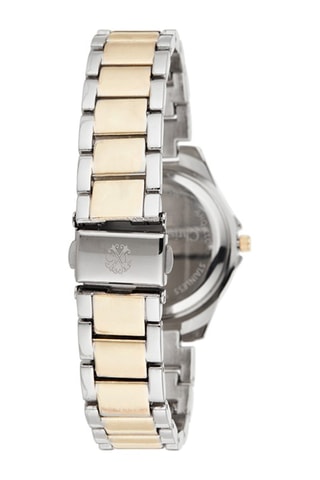 Stalen Quartz Horloge   Zilverkleurig en Goudkleurig