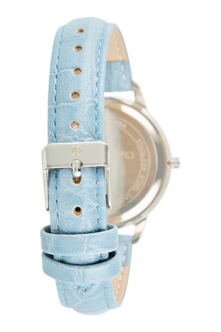 Metalen Quartz Horloge - Blauw en Zilverkleurig