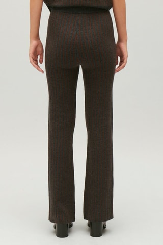 Calças de lã com cintura subida - Cinzento