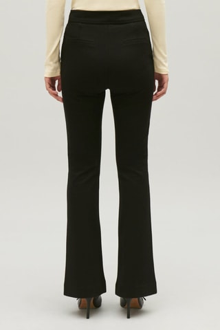 Calças de cintura subida - Preto