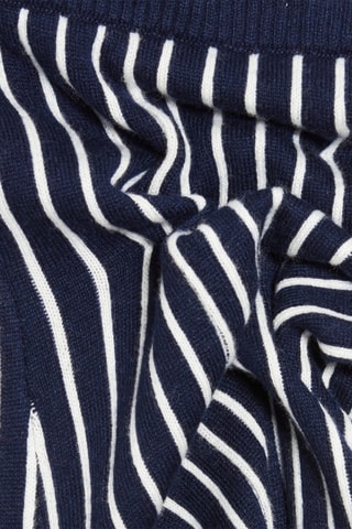 Calças de lã com cintura subida - Azul-marinho